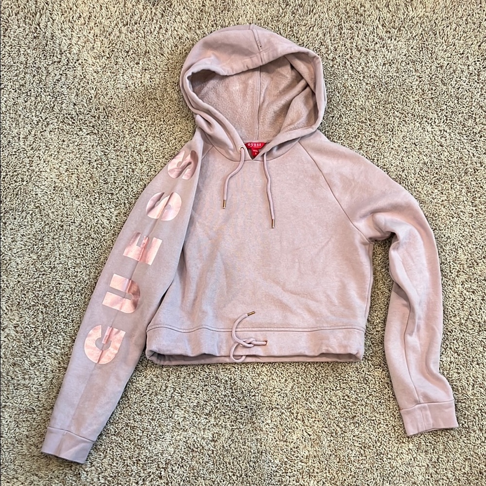 Pink Hoodie with Logo Sleeve